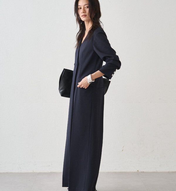  「【Atelier N5/アトリエヌメロサンク】ノーカラーオールインワン」|ワンピース|