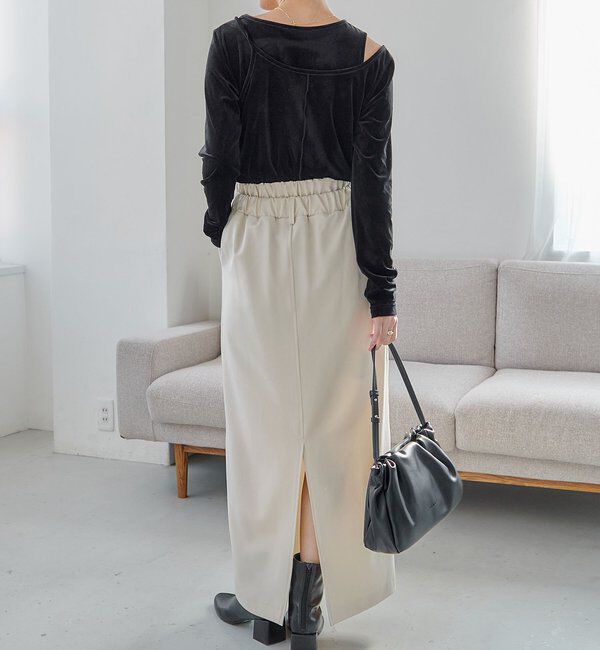  「【低身長サイズあり】Wウエストスカート」|スカート|