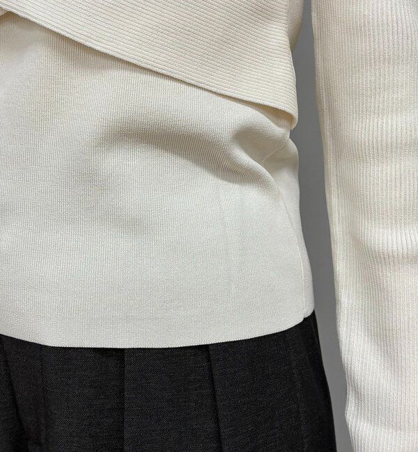  「オフショルクロスレイヤードニット」|ニット・セーター|