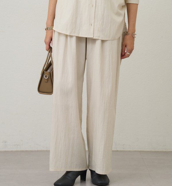  「【26SS予約】3タックイージーパンツ」|チノ|アイボリー