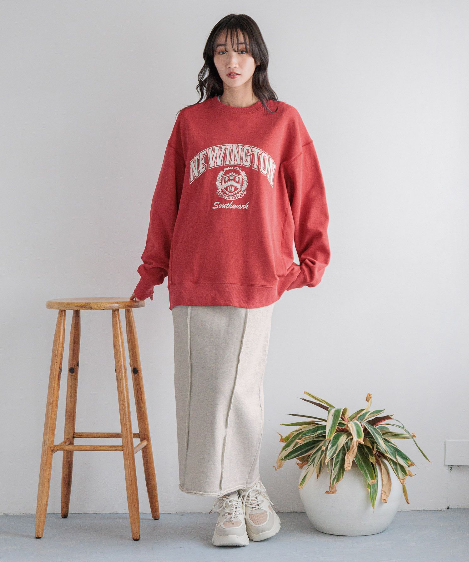 LOWRYS FARM「リメイクスウェットタイトスカート」|スカート|