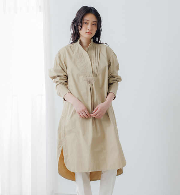 collex「タックフレアオックスワンピース」|ワンピース|ベージュ