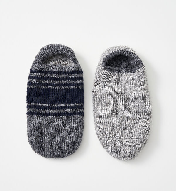 collex「【ecuvo,】別注　ボーダースリッポン　メンズ」|ソックス|