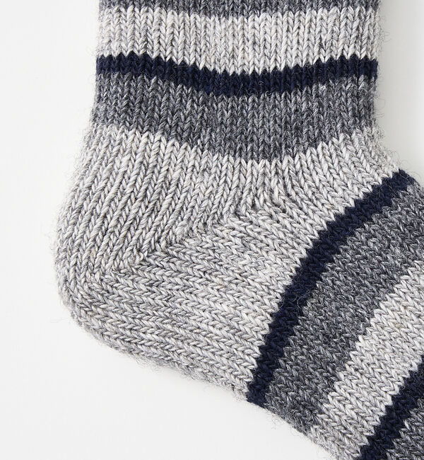 collex「【ecuvo,】別注　ボーダーWソックス　メンズ」|ソックス|