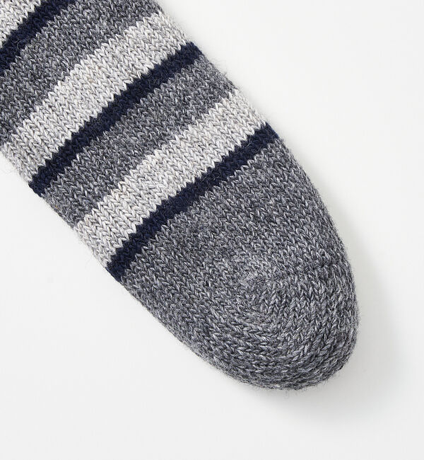 collex「【ecuvo,】別注　ボーダーWソックス　メンズ」|ソックス|