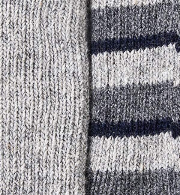 collex「【ecuvo,】別注　ボーダーWソックス　メンズ」|ソックス|