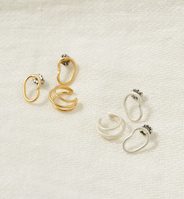 collex「【Ljud/ユード】ニュアンスピアス&3ラインイヤカフセット」|ピアス|