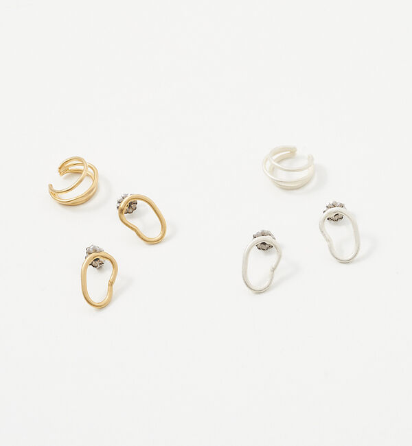 collex「【Ljud/ユード】ニュアンスピアス&3ラインイヤカフセット」|ピアス|