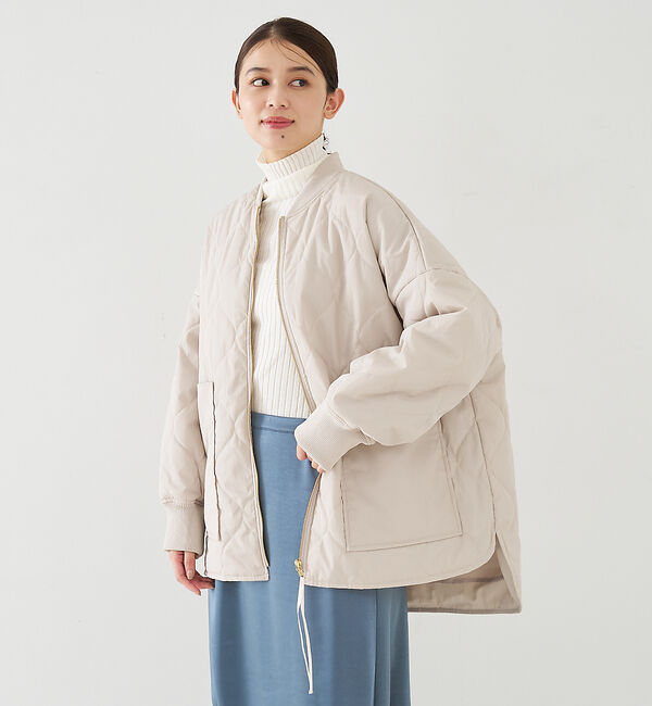 collex「【WEB限定】シャドーリップストップキルトブルゾン」|ダウン|