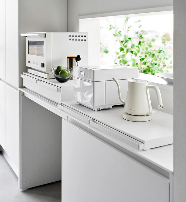 collex「【tower】2wayキッチン家電下引き出し＆スライドテーブル タワー W80」|食器・キッチングッズ|