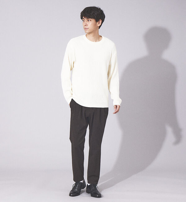 ABAHOUSE「【ウォッシャブル】リブニット プルオーバー」|ニット・セーター|