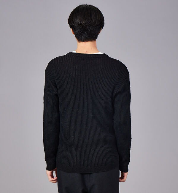 ABAHOUSE「【ウォッシャブル】リブニット プルオーバー」|ニット・セーター|