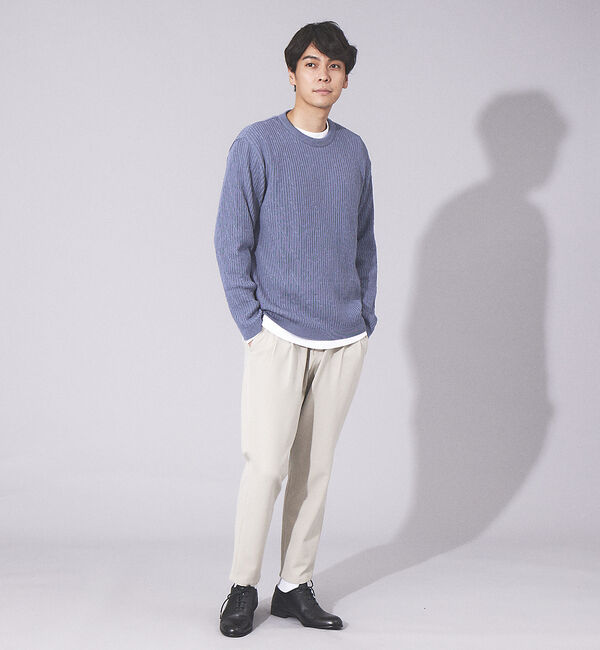 ABAHOUSE「【ウォッシャブル】リブニット プルオーバー」|ニット・セーター|