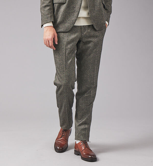 ABAHOUSE「【セットアップ対応/FLEX PANTS】オーロラ ツイード ストレッチ イージ」|その他|ブラック