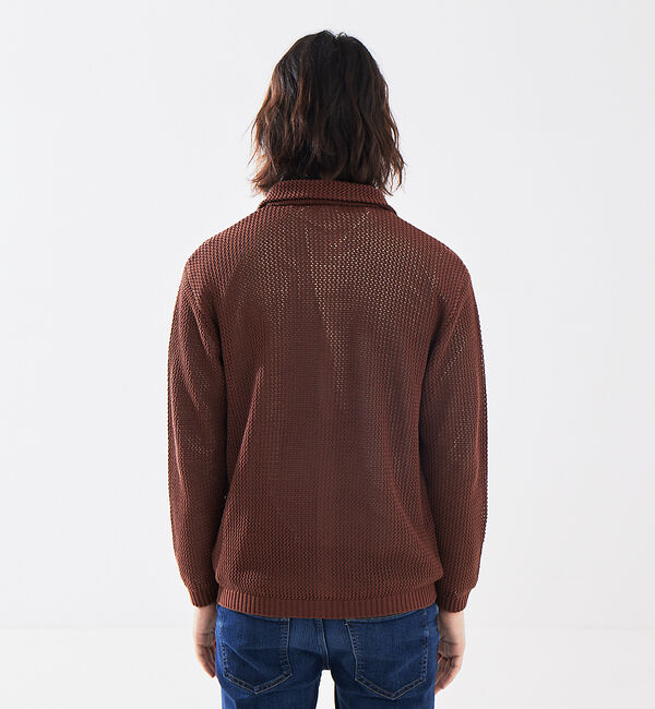 ABAHOUSE「メッシュニット ポロ カーディガン / サマーニット」|カーディガン|