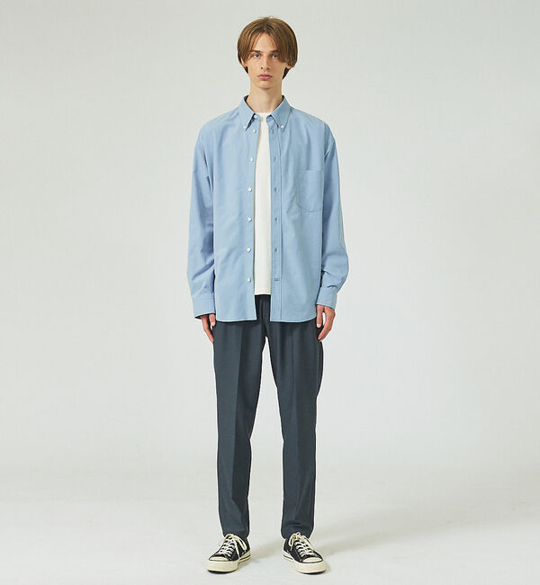 ABAHOUSE「【パウダータッチ】 ボタンダウンシャツ」|シャツ・ブラウス|