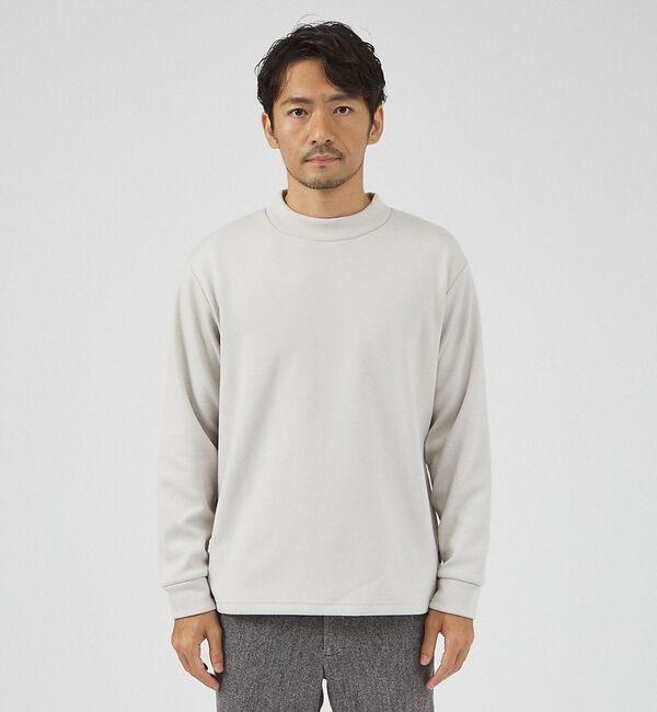 ABAHOUSE「【ふわふわ・もちもち】裏シャギー モックネック プルオーバー」|スウェット・ジャージ|