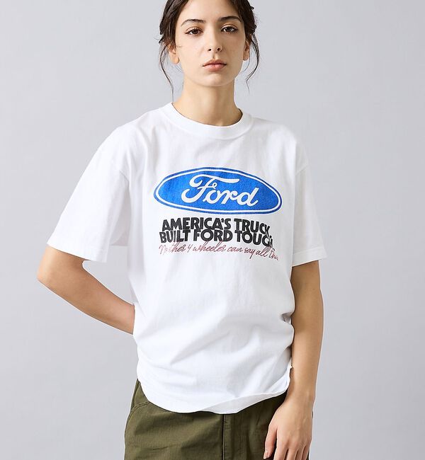 ABAHOUSE「【GOOD ROCK SPEED / グッドロックスピード】FORD ロゴプリン」|Tシャツ・カットソー|ホワイト系その他1