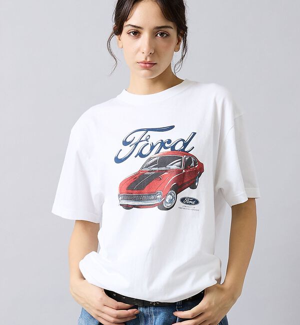 ABAHOUSE「【GOOD ROCK SPEED / グッドロックスピード】FORD ロゴプリン」|Tシャツ・カットソー|ホワイト系その他2
