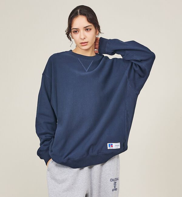 ABAHOUSE「【BerBerJin &times; RUSSELL ATHLETIC / ベルベルジン &times;」|Tシャツ・カットソー|ネイビー