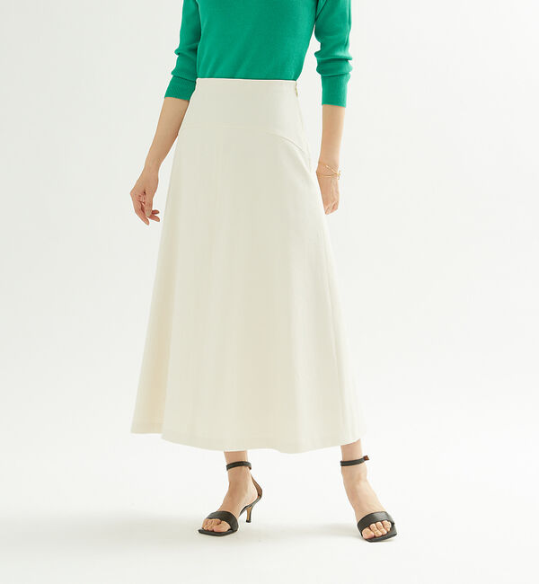 Rouge vif「【XSサイズ展開】シェルタリングフレアスカート」|スカート|ベージュ