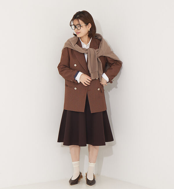 Rouge vif「チェックダブルジャケット」|テーラードジャケット|