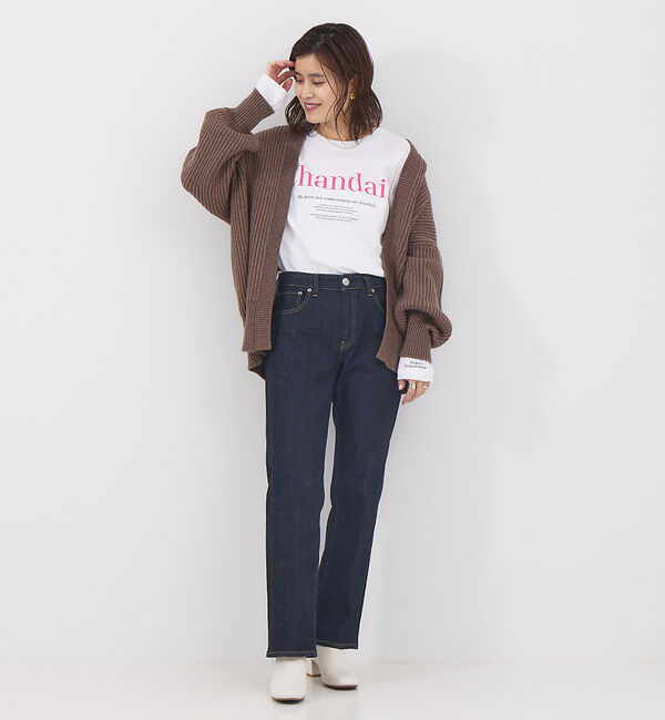 Rouge vif「片畔ニットガウンカーディガン」|カーディガン|