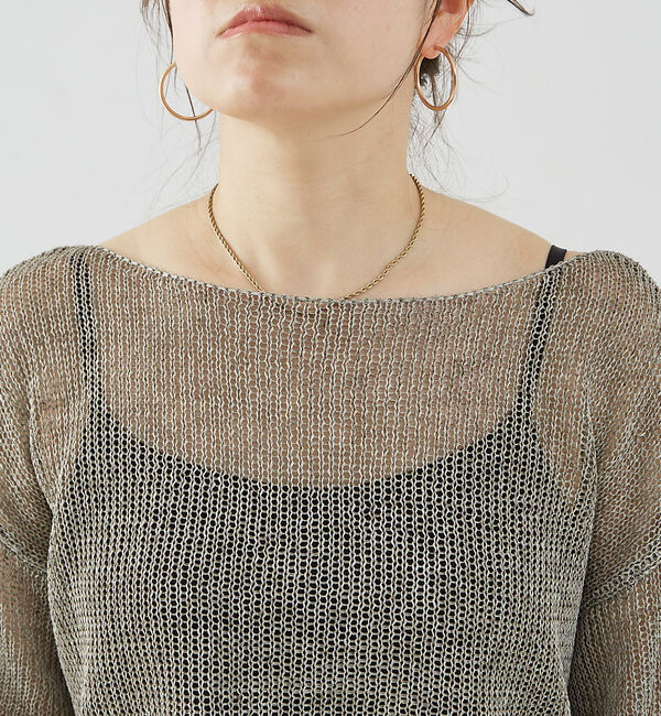 Rouge vif「麻混ペーパーヤーンプルオーバー」|ニット・セーター|