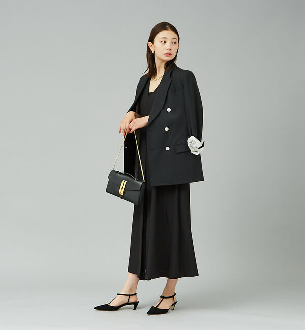 Rouge vif「ジョーゼットプリーツコンビワンピース」|ワンピース|