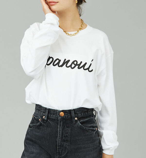 Rouge vif「筆記体ロゴプリントロンT」|Tシャツ・カットソー|レッド