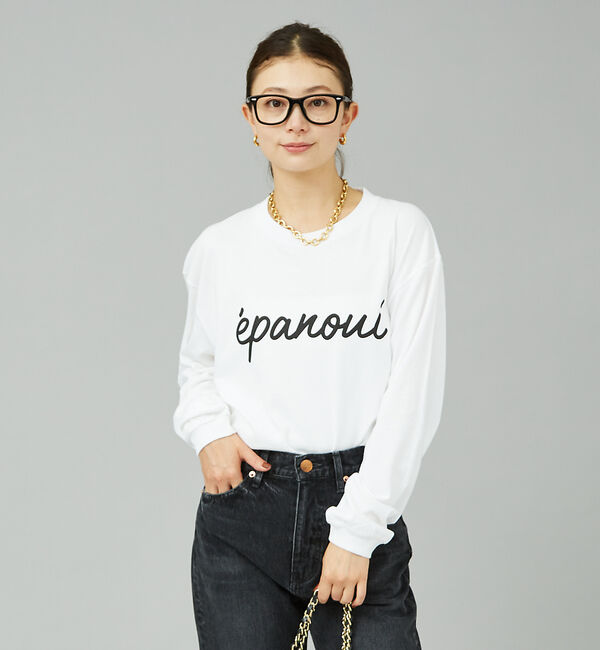 Rouge vif「筆記体ロゴプリントロンT」|Tシャツ・カットソー|