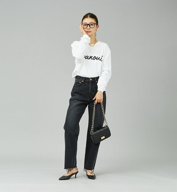 Rouge vif「筆記体ロゴプリントロンT」|Tシャツ・カットソー|