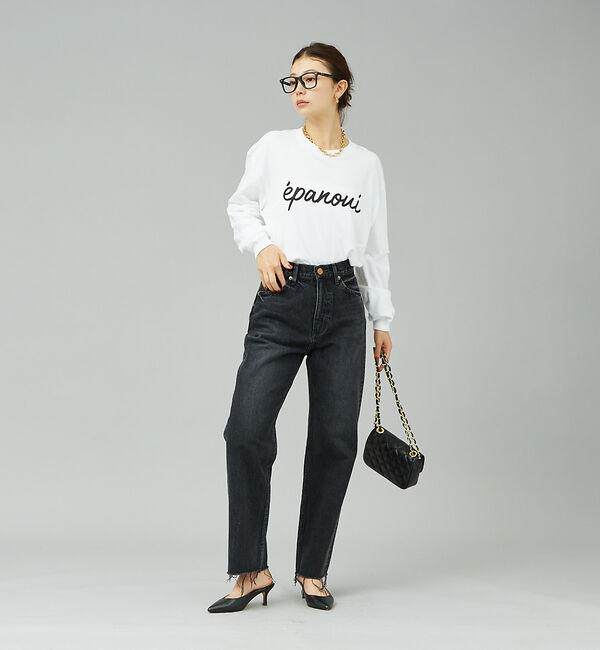 Rouge vif「筆記体ロゴプリントロンT」|Tシャツ・カットソー|