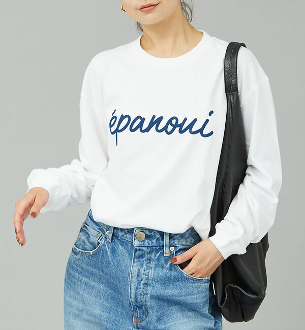 Rouge vif「筆記体ロゴプリントロンT」|Tシャツ・カットソー|ピンク