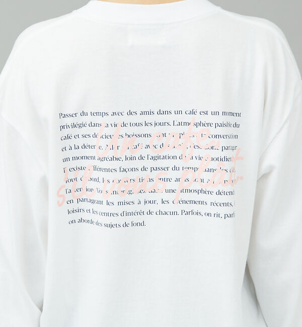 Rouge vif「筆記体ロゴプリントロンT」|Tシャツ・カットソー|