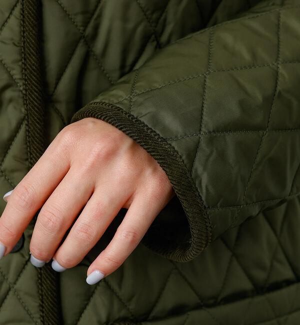 Rouge vif「【BARBOUR/バブアー】ROUND COLLAR QUILT / キルティン」|ノーカラーコート|