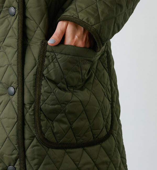 Rouge vif「【BARBOUR/バブアー】ROUND COLLAR QUILT / キルティン」|ノーカラーコート|
