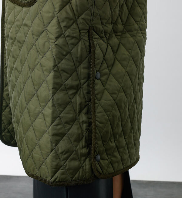 Rouge vif「【BARBOUR/バブアー】ROUND COLLAR QUILT / キルティン」|ノーカラーコート|