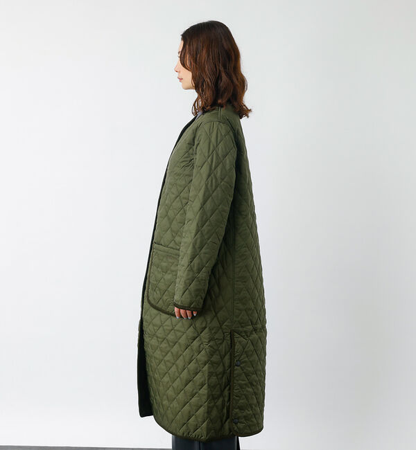 Rouge vif「【BARBOUR/バブアー】ROUND COLLAR QUILT / キルティン」|ノーカラーコート|