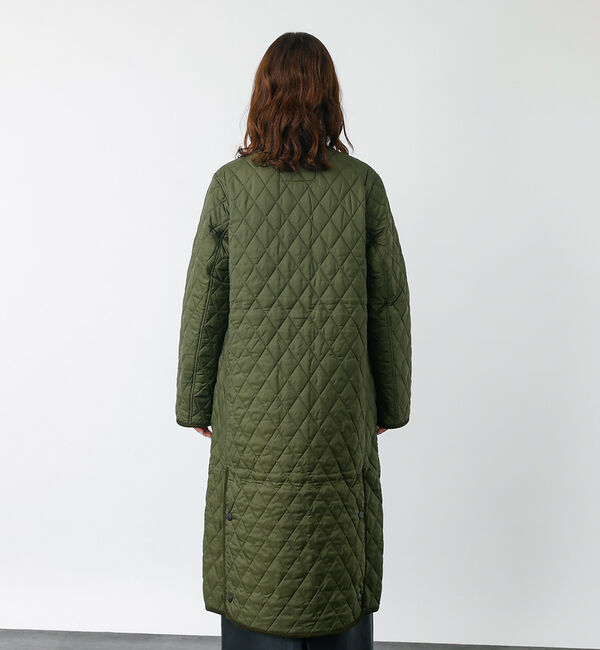 Rouge vif「【BARBOUR/バブアー】ROUND COLLAR QUILT / キルティン」|ノーカラーコート|