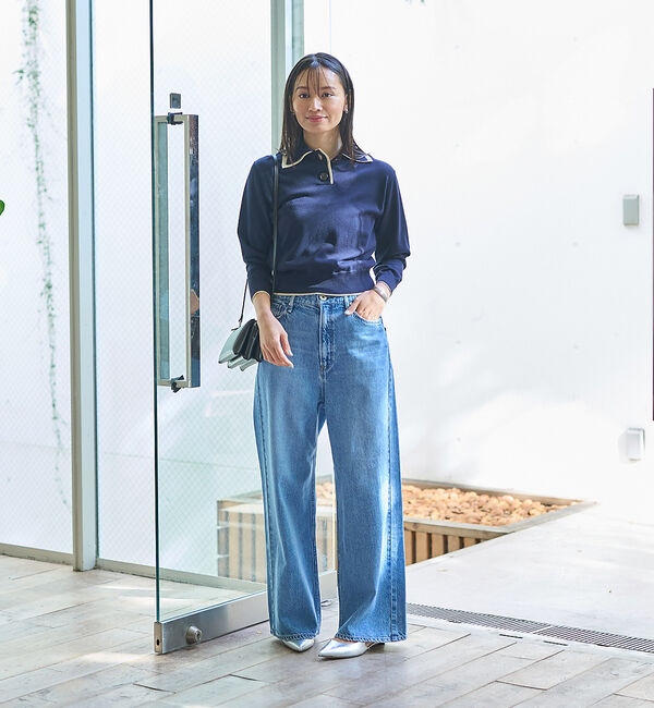 Rouge vif「カラースキームポロニットプルオーバー」|ニット・セーター|