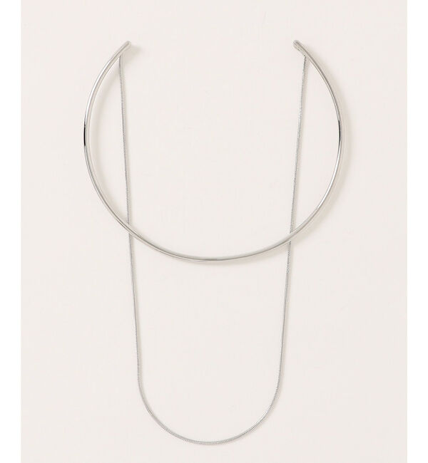 Rouge vif「【ucalypt/ユーカリプト 】別注チェーン付きチョーカー」|ネックレス|シルバー