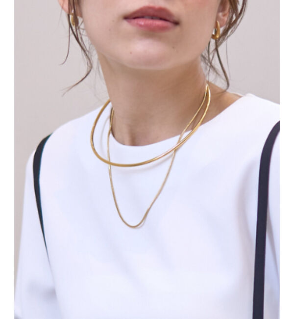 Rouge vif「【ucalypt/ユーカリプト 】別注チェーン付きチョーカー」|ネックレス|ゴールド