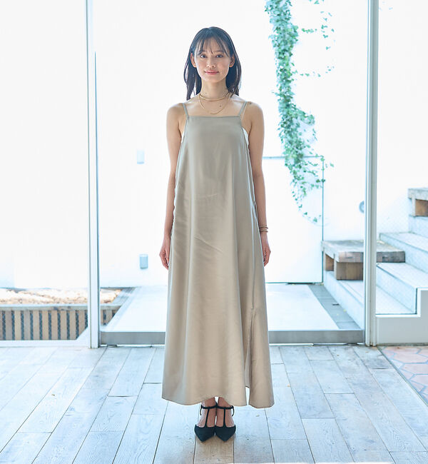 Rouge vif「アシメドレープキャミワンピース」|ワンピース|