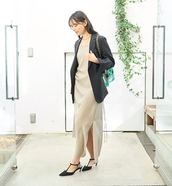 Rouge vif「アシメドレープキャミワンピース」|ワンピース|