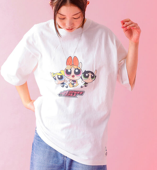 Rouge vif「【DISCUS/ディスカス】：DISCUS&times;WARNER T/パワーパフガールガ」|Tシャツ・カットソー|ホワイト