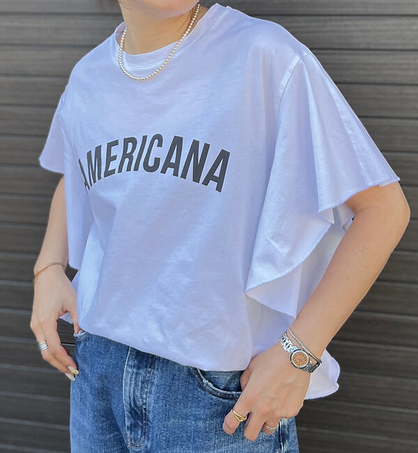 Rouge vif「【AMERICANA&times;MICA＆DEAL/ アメリカーナ&times;マイカ】fill te」|Tシャツ・カットソー|