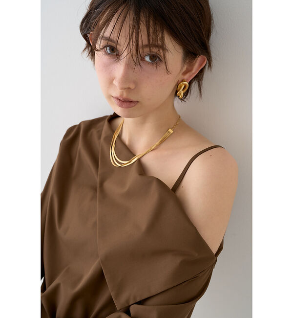 Rouge vif「【新色登場】【一部店舗限定】アシメオフショルブラウス」|シャツ・ブラウス|