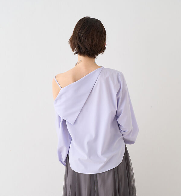 Rouge vif「【新色登場】【一部店舗限定】アシメオフショルブラウス」|シャツ・ブラウス|