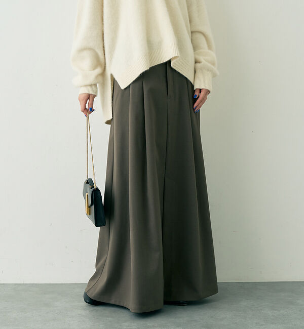 Rouge vif「【人気追加】タックフレアマキシスカート」|スカート|